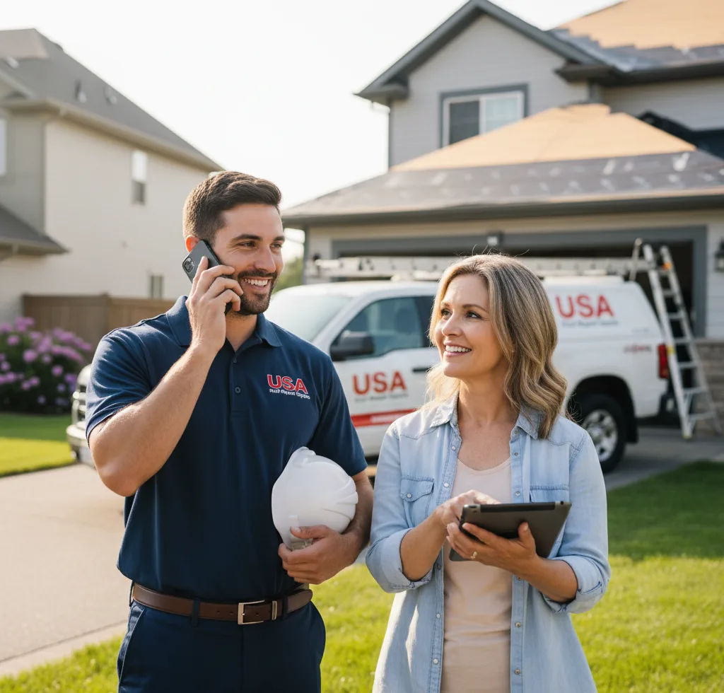USA Roof Repair Experts customer support in Larned